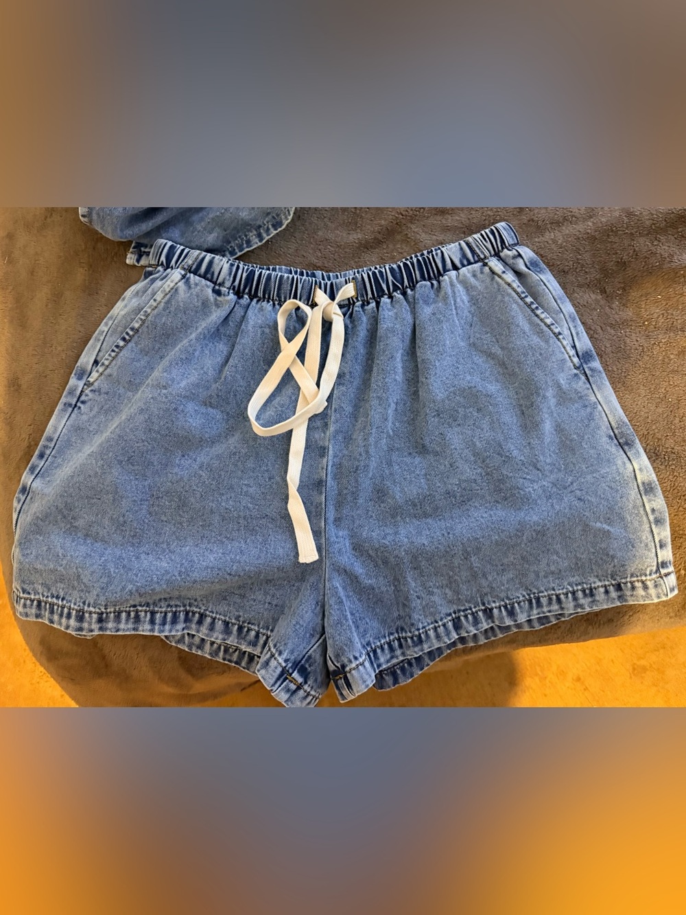 Commense NWT Side Slit Denim Vest & Drawstring Short - Picture 5 of 12